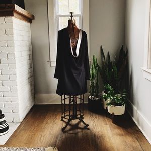 Halston Cowl Drape Dress